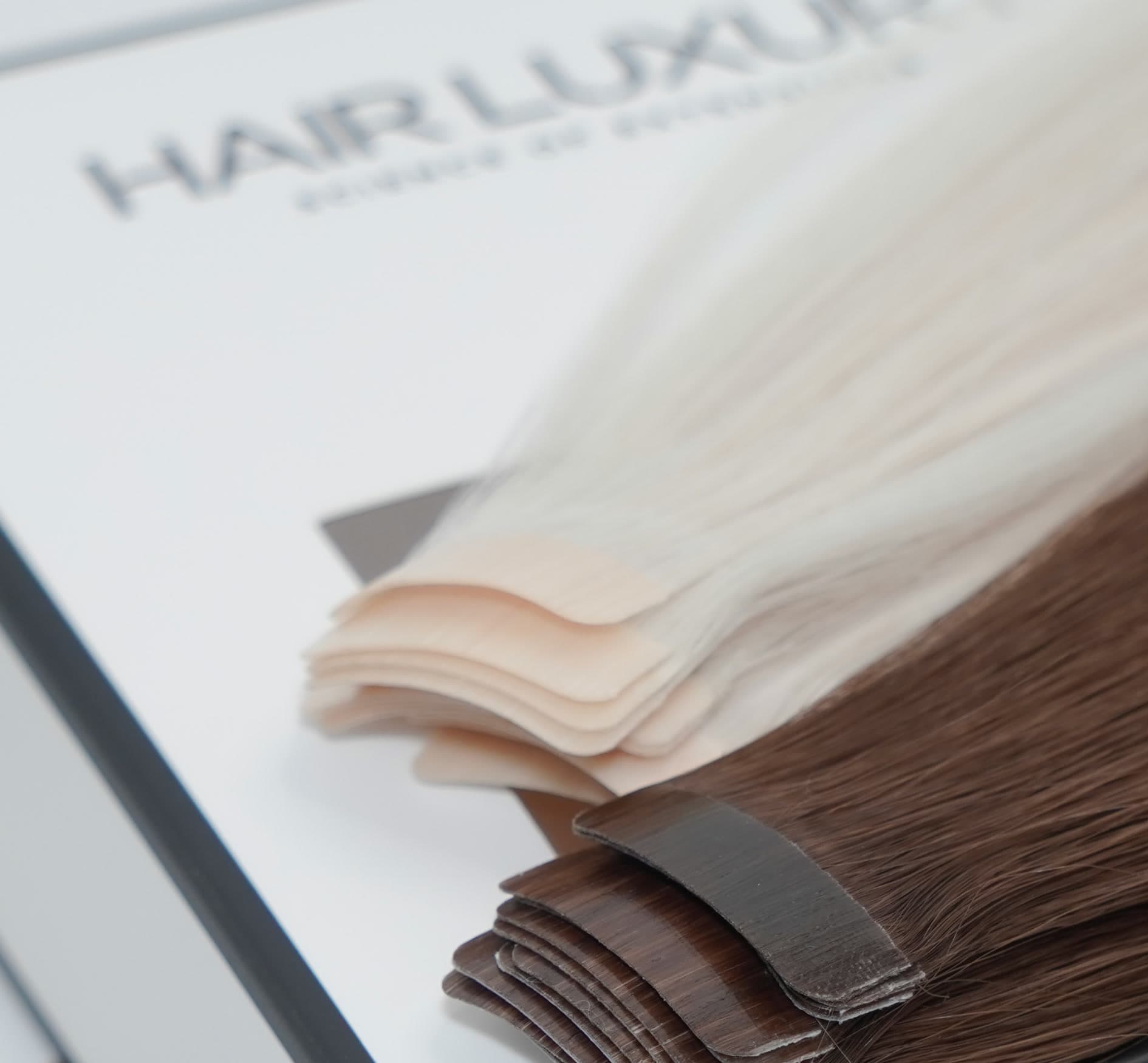Bandes tapes Hair Luxury — macro adhésif médical double face